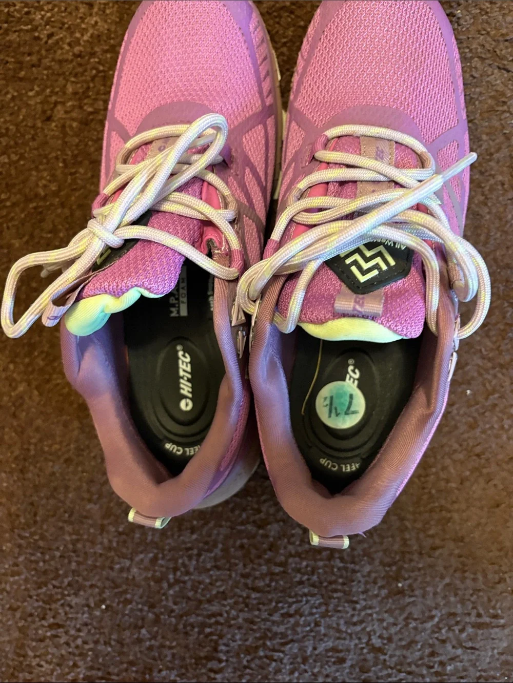 Hi-Tec Pink and White Women's Athletic Shoes